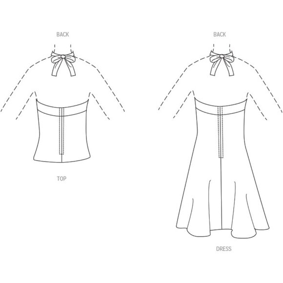 Sewing Pattern Simplicity S9794 Halter Knit Dress Misses Size 6-14 Vintage 1970s - Picture 3 of 6